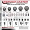 Service Caster 3'' Gray Poly Wheel Swivel 7/16'' Grip Ring Stem Caster Set 2 Brakes, 4PK SCC-GR20S314-PPUB-PLB-716138-2-S-2 - alternate 2